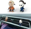 GENANY 3D Resin 2Pcs Horror Car Air Freshener Vent Clip, Hand Painted Mask