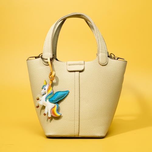 Travel Icon Leather Bag Charm - Unique Keychain Purse Charm For Handbags