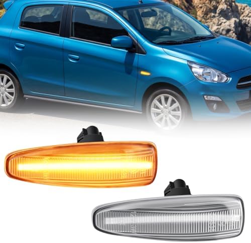 Nilight Fender Side Marker Lights 2PCS for 2008-2018 Lancer Evolution X
