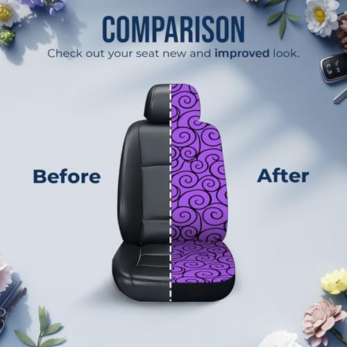 GENANY Fantasy Fruit Emblems Car Seat Covers, 2-Piece Front Seat Set