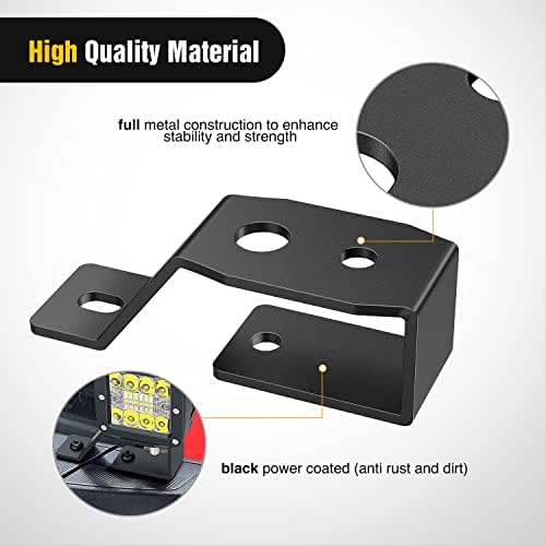Nilight 2PCS Mounting Brackets for Ford Bronco | for Ford Bronco 2021 2022 2023 2024 2025 2026 Lower Windshield Hinge and A-Pillar Brackets for Offroad LED Fog Light Pods