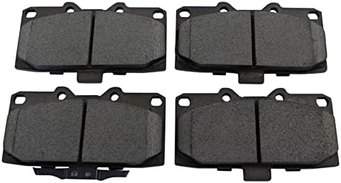 TRQ Front Brake Pads Ceramic Hardware Wear Sensor