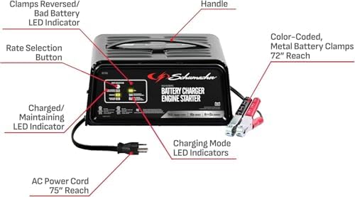 Schumacher Electric 6A Car Battery Charger & Maintainer, 12V – SC1305 - Image 6