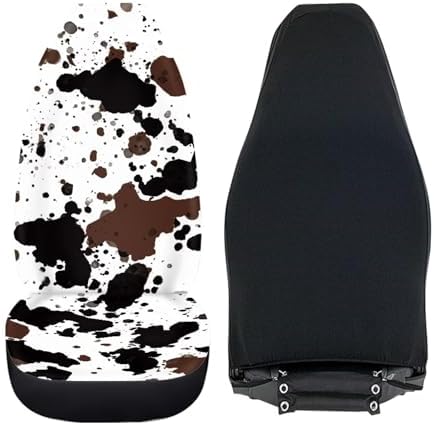 Cow Print Car Seat Cover for Women Men Fashion Soft Car Front Seat Decoration Auto Accessories Protectors Decor Fit for Car SUV Sedan Truck