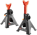 VEVOR Jack Stands, 3 Ton (6,000 lbs) Capacity Car Jack Stands Double Locking, 10.8-16.3 inch Adjustable Height, for Lifting SUV, Pickup Truck, Car and UTV/ATV, Red, 1 Pair