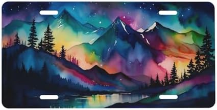 Northern Lights Front License Plate 6" * 12" for Women