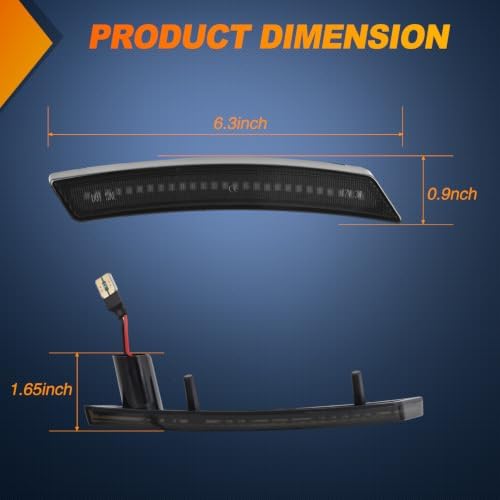Nilight Fender Side Marker Lights 2PCS for 2005-2016 MINI Cooper R55/R56