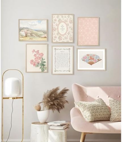 Christian Nursery Wall Art Bible Verse Canvas Wall Decor Girl Floral Wall Art Aesthetic Scripture Pictures Jesus Religious Posters Pink Flower Prints Vintage Artwork for Bedroom 12x16x6 Inch Unframed - Image 4