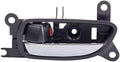 TRQ Front Left Interior Door Handle Chrome & Black Drivers Side