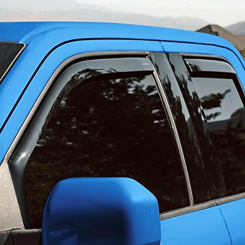 Goodyear Shatterproof in-Channel Window Deflectors for Ford F150 Raptor 2017-2020 SuperCab, Rain Guards, Window Visors for Cars, Vent Deflector, Car Accessories, 4 pcs - GY007734