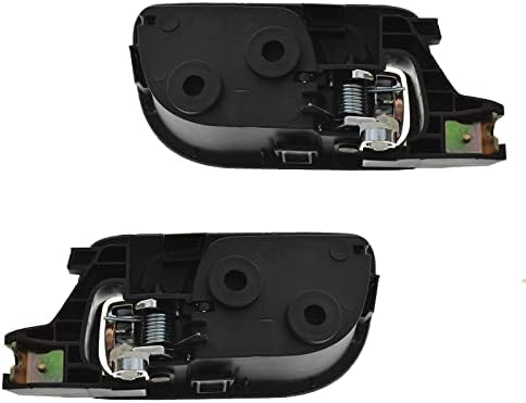 TRQ Rear Inside Black Door Handle Pair Set of 2
