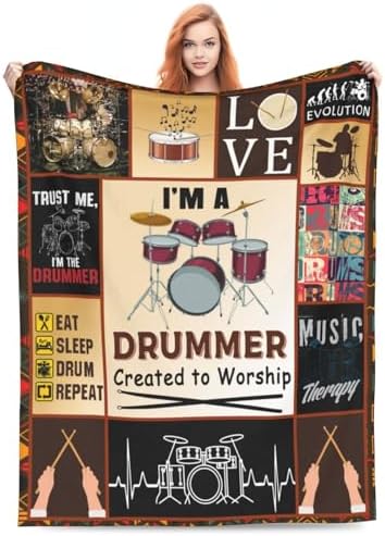 Rock Music Throw Blanket Fleece Flannel Stuff Plush Gifts 40"X50" - Image 2