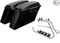 XFMT Vivid Black Hard Saddlebags Saddle Bags Trunk Black Latches W/Chrome by XFMT