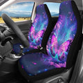 Purple Butterfly Car Seat Covers, 2 PCS Auto Seat Cover Pad for Front, Universal Vehicle Seats Cushion Pad Mat Automotive Interior Protection Accessories for Women