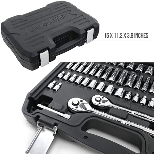 Amazon Basics Mechanic's Tool Socket Set With Case, 123-Piece - Image 4