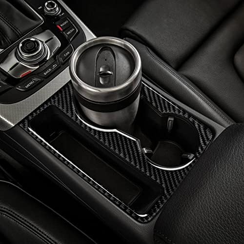 Car Cup Holder Water Cover Decals for Audi A4 A5 S4 S5 RS4 RS5 Accessories Carbon Fiber Interior Stickers