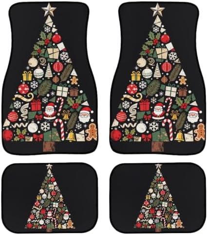 Christmas Tree Car Floor Mats Set of 4
