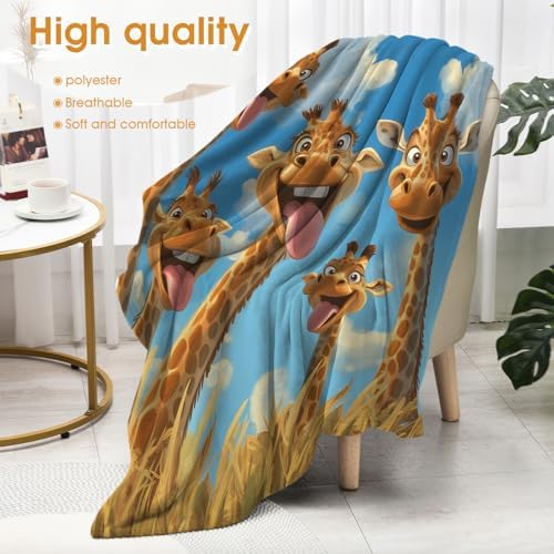 Giraffe Blanket for Adults Women Men Girls Boys Birthday Christmas Halloween Easter Father's Day Dad Husband Boyfriend Son Throw Blanket 60"x80" - Image 4