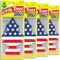 LITTLE TREES Car Air Freshener, 4 Count (Pack of 6), Stars and Stripes