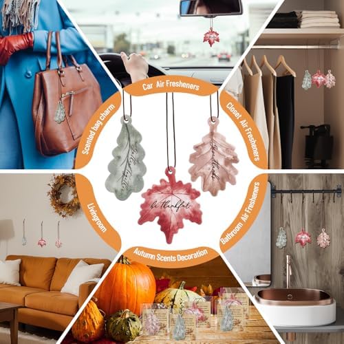 54 Sets Fall Party Favors Maple Leaf Car Air Fresheners - Image 5