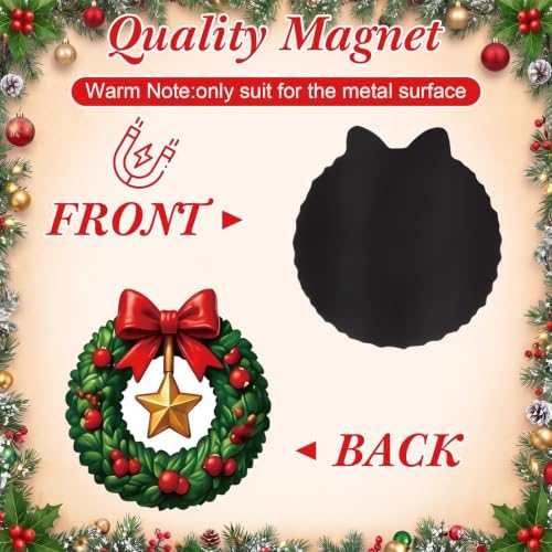 Flutesan 16 Pcs Christmas Gnome Garage Door Magnets, 26" Tree Snowflake - Image 3
