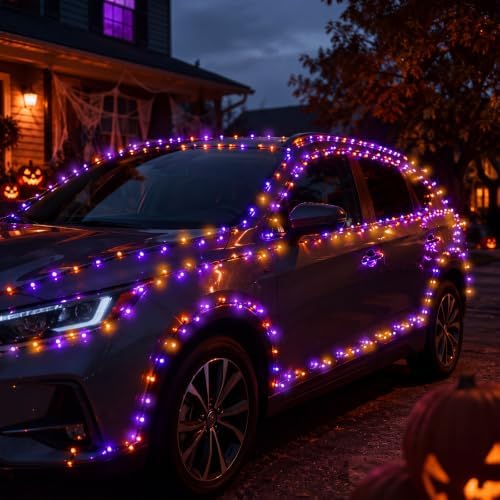 Aurelema 12V Halloween Golf Cart Lights 66 ft 200 LED Car Decor Accessories