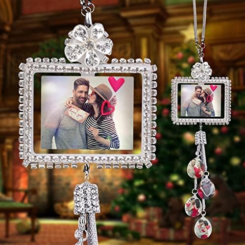 Custom Photo Rearview Mirror Decoration - Ladies Diamond Ornaments, Cute Car Accessories - Image 5