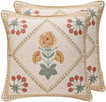 patdrea French Vintage Square Throw Pillow Cover,18"x18",Set of 2 by patdrea