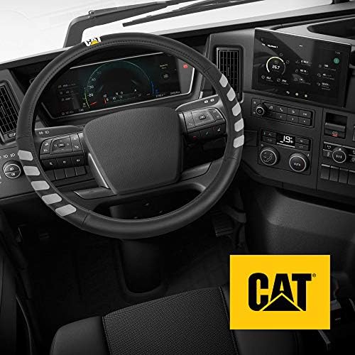 Cat® UltraSport Faux Black Leather Semi Truck Steering Wheel Cover, Fits RV and Big Rig Trucker, Steering Wheel Cover for Trucks 18 Wheeler - X-Large 17.5" - 18" Inches