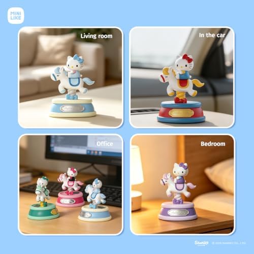 Sanrio Blind Box Light Up Absorption Movable Swing Toy Hello Kitty Style Mini Figurines Pony Series Collectible for Home Car Decor Birthday Gifts, Random One Figure(Hidden Style) - Image 3