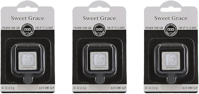 Bridgewater Candle Auto Vent Clip 3 Pack Long Lasting Car Air Freshener-Sweet by BridgewaterCandle