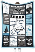 Ocean Shark Blanket Gifts for Adults Men Women Boys Girls Birthday Christmas Halloween Easter Father's Day Dad Husband Boyfriend Son Throw Blanket 60"x80" by Hohoto