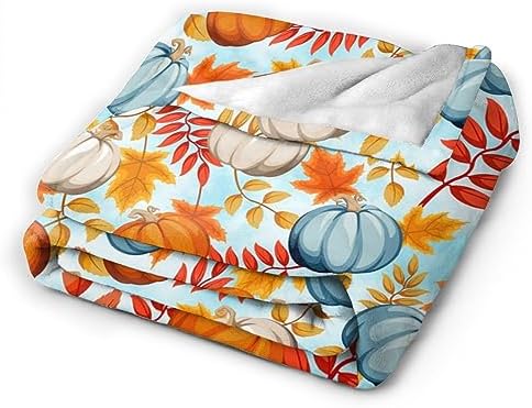 Socira Fall Throw Blanket Pumpkin Blanket Autumn Throws - Image 6