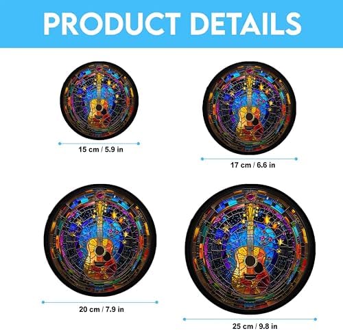Guitar Stained Glass Window Hanging Sun Catcher Halloween Haning Ornament Decoration Christmas Birthday Gifts for Lover and Friends - Image 6