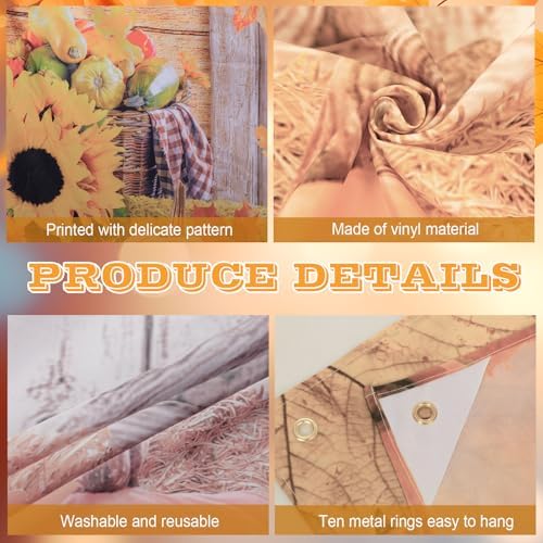 Sunflower Fall Garage Door Cover Decoration 7 x 16 Autumn Pumpkin Banner - Image 3