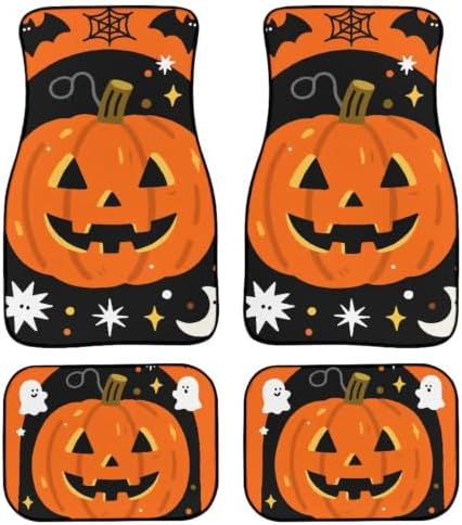Jack O Lantern Car Floor Mats 4 Pcs