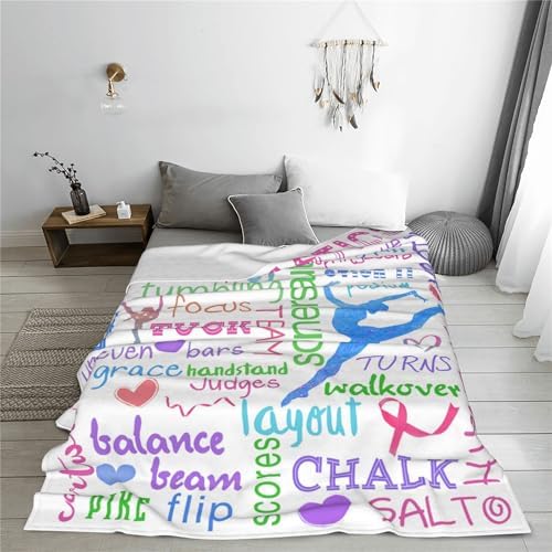 Gymnastics Blanket, Gymnast Gifts for Girls Gymnastics Lovers Teens Women Kids Birthday Soft Flannel Fleece Warm Cozy Throw Blanket for Sofa Bed Home Decor40 X30 - Image 3