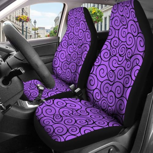 GENANY Fantasy Fruit Emblems Car Seat Covers, 2-Piece Front Seat Set