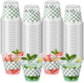 LemonRoad 100 Pcs Green and White Checkered Plastic Cups 9 oz Race Car by Unknown
