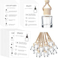 Boao 50Set Hanging Car Freshener Diffuser Bottle, White Card Cylindrical