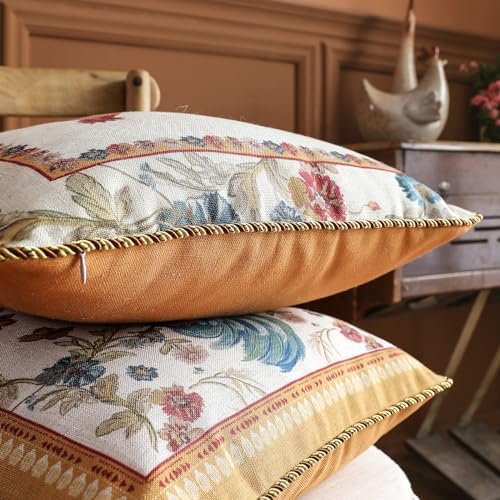 patdrea Designer French Vintage Pillow Cover,18"x18",Set of 2 - Image 5