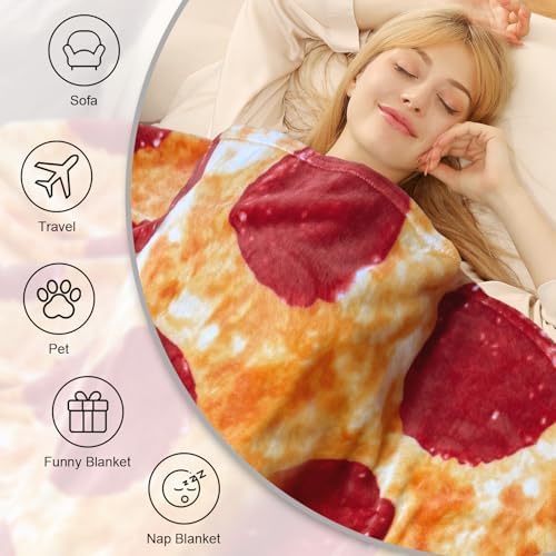 moonysweet Pizza Blanket for Adult and Kids Novelty Food Blanket 71 inches Adult Size Funny Realistic Throw Blanket 2.1 Fuzzy Fleece Blanket Flannel Teenage Boys and Girls - Image 6