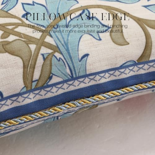 patdrea Designer Vintage Blue Lumbar Throw Pillow Cover,12"x20" - Image 6