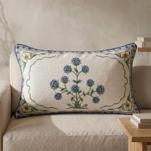 patdrea Designer French Vintage Throw Pillow Cover,12"x20" - Image 2