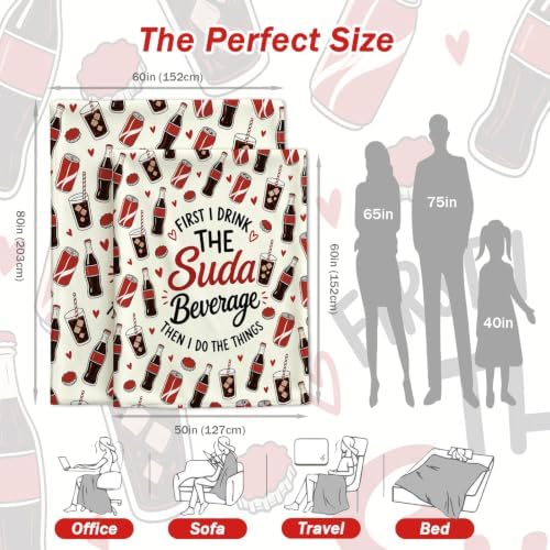 Jekeno Drinks Soda Gifts Blanket for Soda Lover 60"x50" - Image 6