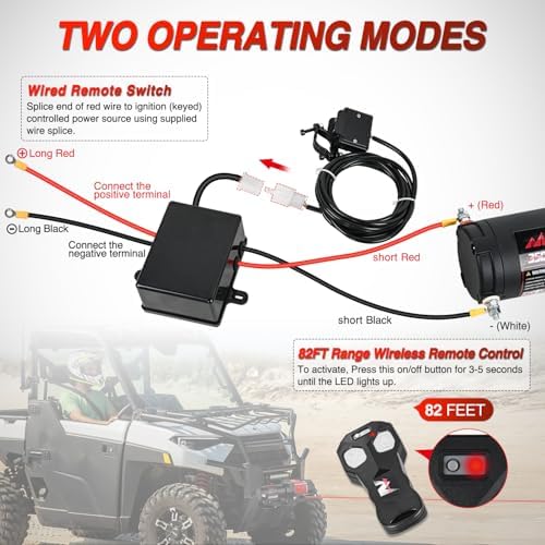 Nilight 3500 lbs ATV Winch 12V Electric Winches with Synthetic Winch Rope - Image 5