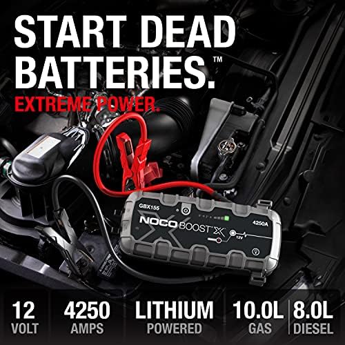 NOCO Boost X GBX155: 4250A UltraSafe Jump Starter – 12V Lithium Battery Booster Pack, Portable Jump Box, Power Bank & Jumper Cables - for 10.0L Gas and 8.0L Diesel Engines - Image 2