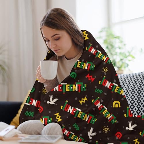Socira African Juneteenth Blanket Throw Blanket African Juneteenth Gifts for Women Men Soft Sofa Throws for Travel Camping Bed Home Decor Car Birthday Gift 40"*50" （100 * 130cm） - Image 5