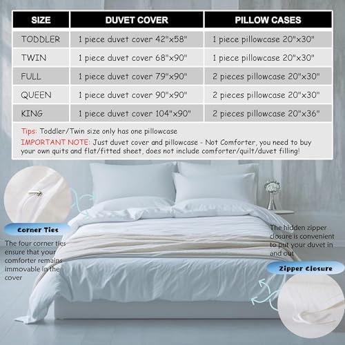 Erosebridal Boys Fall Pumpkin Harvest Comforter Cover, Happy Thanksgiving Duvet Cover Full for Kids Teens Adult Bedroom,Maple Autumn Leaves Bedding Set Rustic Farmhouse Barn Door Bedspread Cover - Image 7