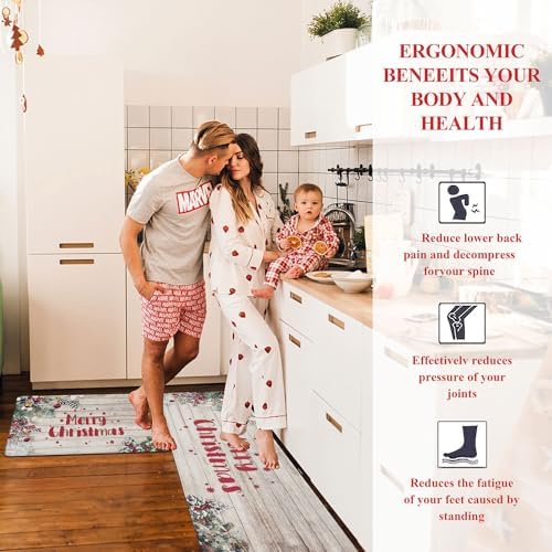 U'Artlines 2Piece Anti Fatigue Kitchen Rug Runner Set Kitchen Floor Mats - Image 6